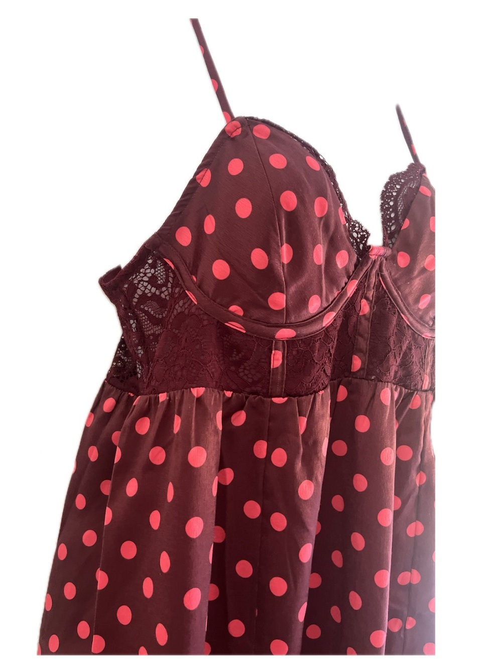 Free People Intimately "Midnight Muse" Mini Slip Dress in Wine Combo - Size M - Picture 3 of 10
